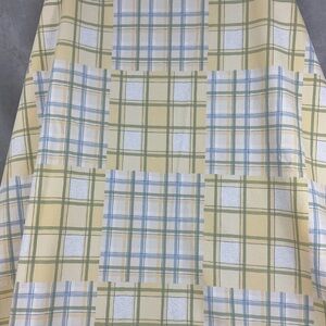 Vintage plaid Wamsutta faux patchwork cotton fabric 84” x 38.5”